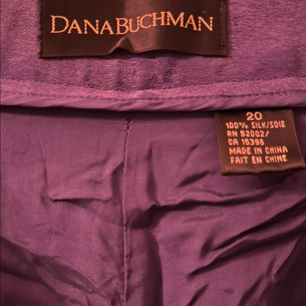 Dana Buchman Purple Straight Leg Jumpsuit